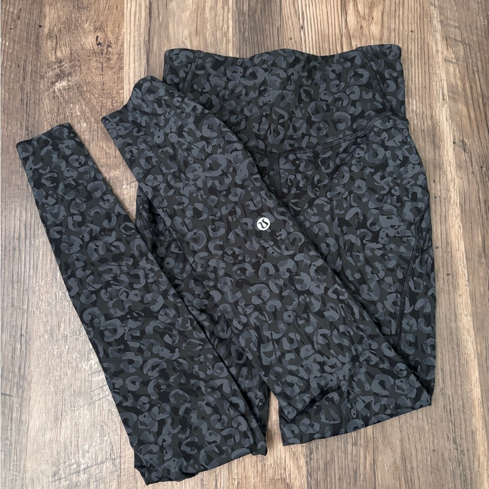 Lululemon Black Cheetah Patterned Leggings